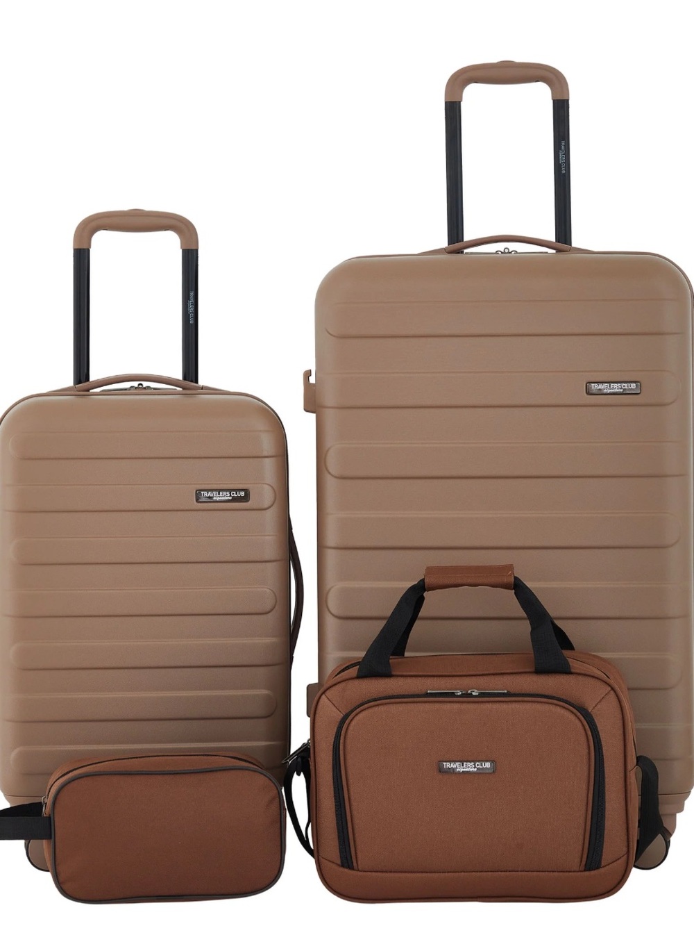 TRAVELERS CLUB AUSTIN 4 PIECE HARDSIDE LUGGAGE SET 4-Piece Luggage Set - Brown - Picture 11 of 12